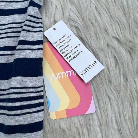 NWT Yummie Women's Striped Ruby Scoop Neck Bodysuit - Picture 2 of 5